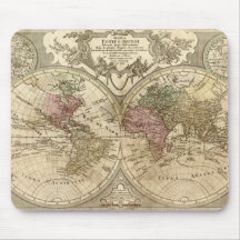 Colección de arte del mapa del mundo del vintage alfombrillas de ratones