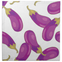 Colección de la berenjena de Napkins~The de la ber Servilleta Imprimida