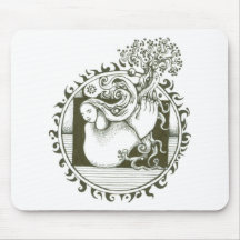 Colección de la madre tierra en blanco y negro tapete de ratón