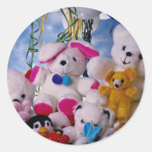 Colección de muñecas bonitas del oso de peluche pegatina redonda