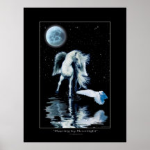 Colección de PEGASO y del CUERVO del BLANCO Posters