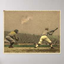 Colección del béisbol del vintage impresiones
