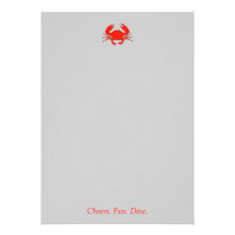 Colección del cangrejo - Notecard Anuncio