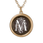 Colgante de la inicial del monograma de la letra M