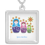 Colgante de plata de encargo de las muñecas de Mat