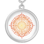Colgante de plata de encargo primitivo de arte-Sun