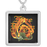 Colgante del dragón del fuego joyeria personalizada