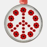 Colgante del símbolo de paz de las amapolas de la  ornamentos de reyes