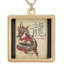 Colgante personalizado dragón rojo chino