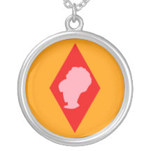 Colgante retro del camafeo del diamante de la colm joyería