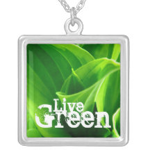 Colgante verde vivo del Hosta Pendiente Personalizado