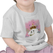 Colibrí blanco de la princesa n del caniche camiseta