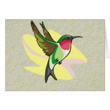 Colibrí en vuelo en el fondo Textured Tarjeta
