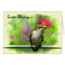 Colibrí Pascua Felicitacion