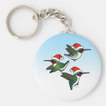 Colibrí Rubí-throated del navidad Llavero