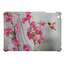 Colibrí y flores del vuelo fundas ipad mini