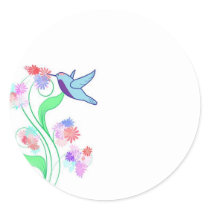 Colibrí y vid pegatinas