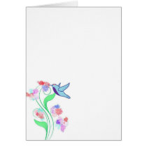 Colibrí y vid tarjetas