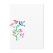 Colibrí y vid tarjetas postales