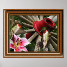 Colibríes "enmarcados" posters