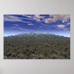 Colina y plantas poster