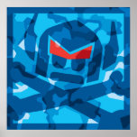 Colinabo de Camo en azul Poster