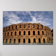 Coliseo en Thysdrus, EL Djem, Túnez Posters