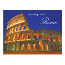 Coliseo romano postal
