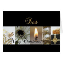 Coll negro del navidad-mas del oro de las Felices  Tarjeta
