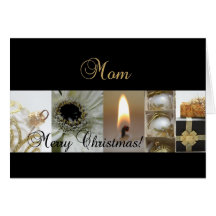 Coll negro del navidad-mas del oro de las Felices  Tarjeta