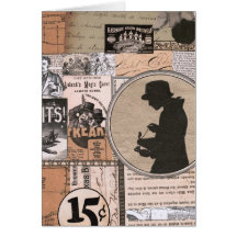 Collage Aer del vintage Tarjeta