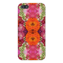 Collage anaranjado del Zinnia iPhone 5 Funda