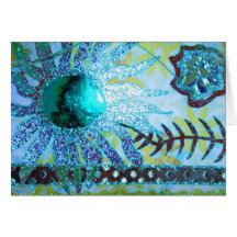 Collage azul de Glo Felicitación