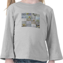Collage blanco de la fotografía camiseta