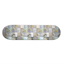 Collage blanco de la fotografía patineta personalizada