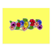 collage de flores hermosas postales