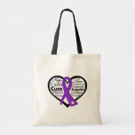 Collage de la cinta del corazón de la epilepsia bolsas de mano