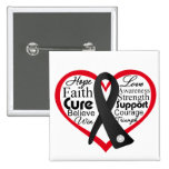 Collage de la cinta del corazón del melanoma pins