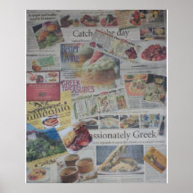 Collage de la comida posters