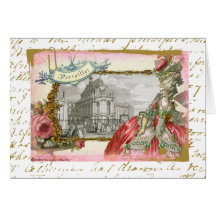 Collage de la elegancia de Versalles Marie Antonie Tarjeta