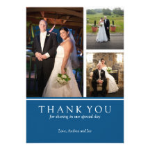 Collage de la foto del boda - gracias anuncios  