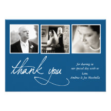 Collage de la foto del boda - gracias comunicados personales 
