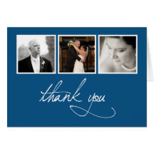 Collage de la foto del boda - gracias tarjetas