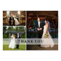 Collage de la foto del boda - gracias tarjetón