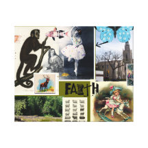 Collage de la lona del estiramiento de la fe lona estirada galerías