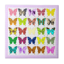 Collage de la mariposa tejas  cerámicas