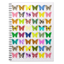 Collage de la mariposa libretas espirales