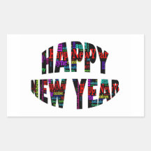 Collage de la palabra de la Feliz Año Nuevo 2012 Etiquetas