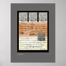 Collage de la partitura musical poster