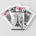Collage de la torre Eiffel de París Cartas De Juego